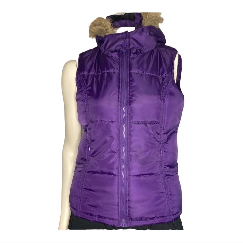 Silver Rider Lined Hooded Vest Sz Small